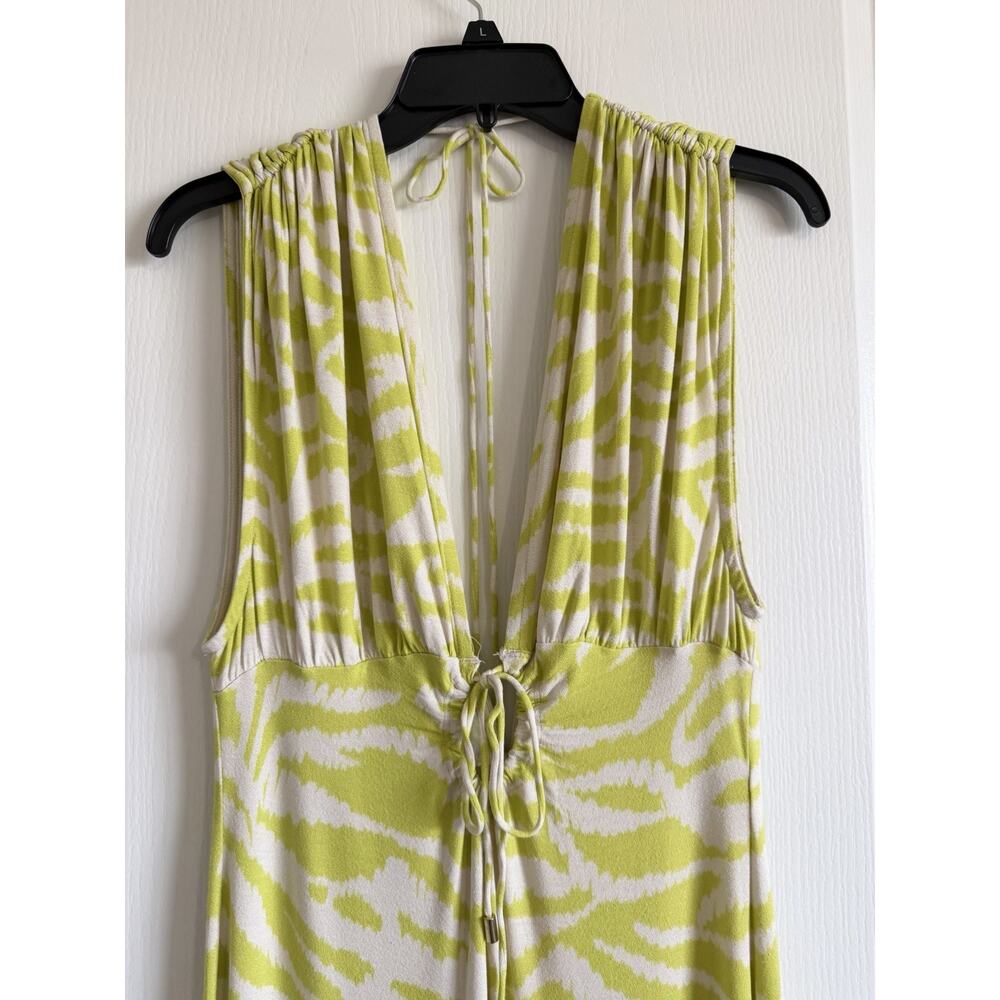 Free People Women's Next Summer Jumpsuit Lime Green Zebra Size Small - Picture 5 of 15